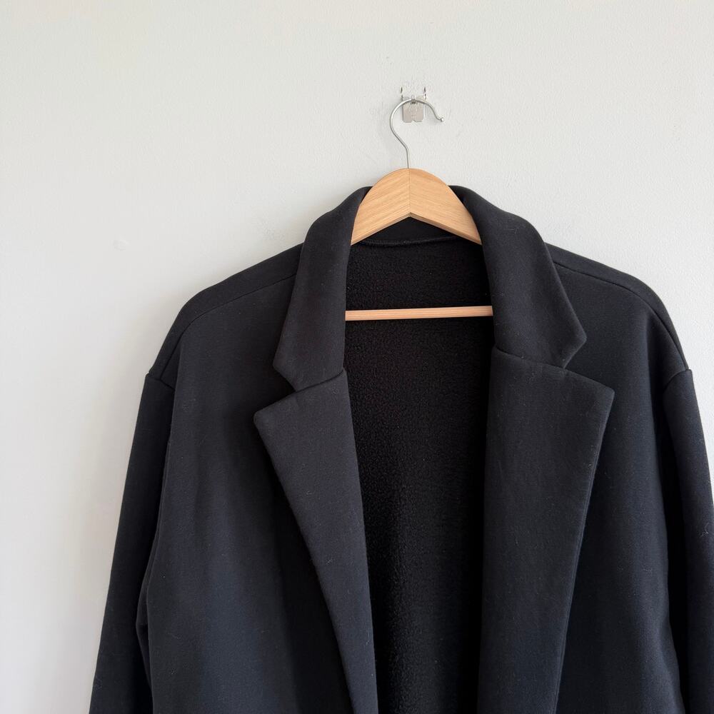 Vuori Soho Meton Open-Front MId Length Trench Coat Black XS - Picture 3 of 9